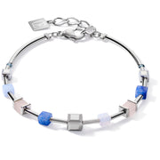 GeoCUBE® Armband Blau-Beige