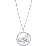 Lotus Damen Halskette mit Schmetterling